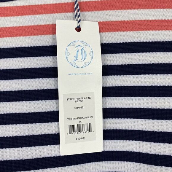 Draper James Dress Stripe Ponte A Line - Picture 4 of 8